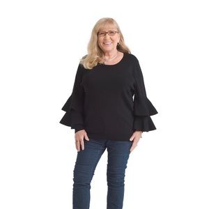 Black sweater with flaunted sleeves. Worn a few times, in great condition.